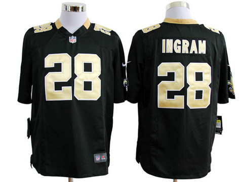 NBlack Game nfl jerseys New Orleans Saints 28 Ingram